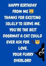 Funny And Cute Happy Birthday Card From The Cat created by The Awkward Card Company 