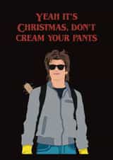 Funny Steve Harrington Stranger Things Christmas card created by Billie Paints