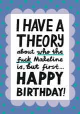 Funny Birthday Card - West End Girl - Lily Allen - Madeline created by Alice Mole Illustration