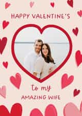 Personalised Valentines Day Photo Card created by The Pattern Press - Cute Valentine's Day Card - Amazing Wife