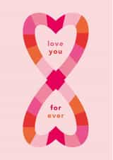 Cute Valentine's Day Card For Your Partner - Infinity Heart - Love You Forever created by letterfix