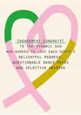 Funny Engagement Card – Loving Each Others Quirks created by Lola Design