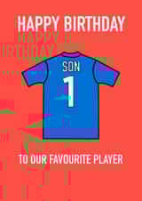 Son sports top. Birthday Card created by Two Three Five Design