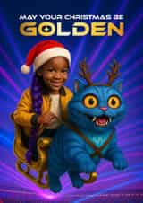 Cute Christmas Card - K-Pop Demon Hunters - Golden created by Woody's Design