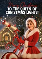 Funny Christmas Card - Martha May Whovier - Queen Of Christmas Lights created by I Draw Stuff