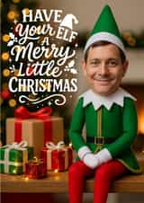 Funny Christmas Card - Merry Elf created by AbiGoLucky