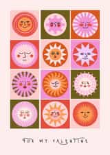 Arty Valentine's Day Card - Sunshines - For My Valentine created by Sad Girl Illustration