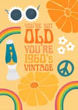 Retro Birthday Card - 1960s - Sixties - Vintage created by Sian Moore Illustration