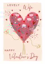 Pretty Valentine's Day Card - For Wife - Love Heart Tree - Flowers & Butterflies created by SABIVO Design by Sabina