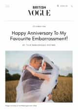 Personalised Anniversary Photo Card created by Trendink Cards - Funny Anniversary Card - Favourite Embarrassment - Vogue