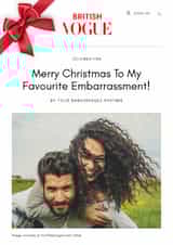Personalised Christmas Photo Card created by Trendink Cards - Funny Christmas card for your significant other - Embarrassment - Vogue Article