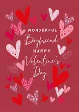 Classic Valentine's Day Card - For Boyfriend - Love Heart Confetti created by SABIVO Design by Sabina