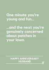 Funny Anniversary Card | Husband | Lawn | Gardening | Relatable Humour | Joke created by Making Lemonade