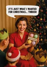 Funny Christmas Card - Bath Bombs - Thrush created by Woody's Design