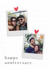 Personalised Anniversary Photo Card created by Spark and Wild - Classic Anniversary Card - Polaroid Photos