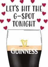 Cheeky Split the G | G-Spot | Funny Valentine’s Card for Guinness Lovers. created by Aussie Studios
