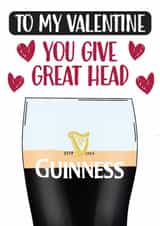 Cheeky Guinness Valentine's Card for Girlfriend created by Aussie Studios