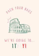 Surprise holiday to Italy card for your favourite person created by Fern Designs