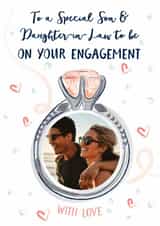 Personalised Engagement Photo Card created by Katie Phythian Design - Classic Engagement Card - For Son & Daughter-In-Law - Ring