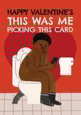 Funny Valentine's Day Card - Toilet Scrolling - For Her created by AbiGoLucky