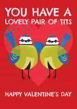 Funny Valentine's Day Card - Lovely Pair Of Tits created by AbiGoLucky