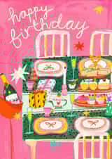Pretty Birthday Card - Dinner Party created by NICHOLA COWDERY ILLUSTRATIONS
