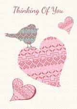 Thinking Of You, Cosy Knitted Hearts created by Julie Williamson Designs