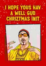 Ali G Funny Christmas Card - Xmas Greetings with a Fun Twist created by ZB CREATIVE