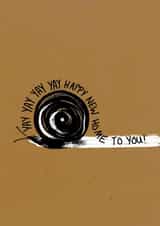 Minimalist New Home Snail card for friend or family moving house created by Mayah Wetherell
