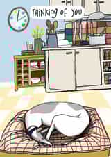 Arty Thinking Of You Card - Greyhound created by Harriet Lowther