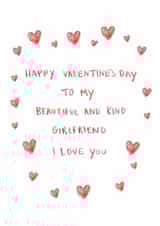 Romantic Valentine’s Day Card - For Girlfriend - Beautiful And Kind I Love You created by HCD Illustration