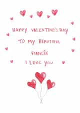 Romantic Valentine’s Day Card - For Fiancee - I Love You created by HCD Illustration