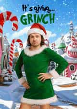 Funny Christmas Card - It's Giving Grinch created by Juniper Moon
