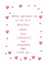 Heartfelt Mam Mothers Day Card - Wonderful created by HCD Illustration