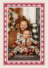 Personalised Christmas Photo Card created by AniSomi - Cute Scalloped Photo Frame Card - Merry Christmas