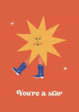Arty Congratulations Card - You're A Star created by Little Egret Design