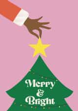 Classic Christmas Card - Merry And Bright created by Little Egret Design