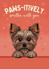 Cute Valentine's Day Card - From The Dog - Yorkshire Terrier created by Choo Choo 