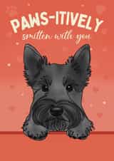 Cute Valentine's Day Card - From The Dog - Scottish Terrier created by Choo Choo 