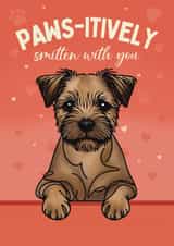 Cute Valentine's Day Card - From The Dog - Border Terrier created by Choo Choo 