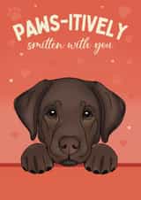 Cute Valentine's Day Card - From The Dog - Labrador created by Choo Choo 