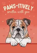 Cute Valentine's Day Card - From The Dog - Bulldog created by Choo Choo 