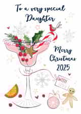 Traditional Christmas Card - For Daughter - 2025 created by Katie Phythian Design