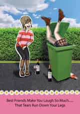 Funny birthday and all round greetings card for friend created by Bizzie Lizzie