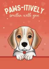 Cute Valentine's Day Card - From The Dog - Beagle created by Choo Choo 