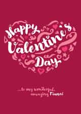 Classic Valentine's Day Card - Amazing Fiancé created by Fatchair Print