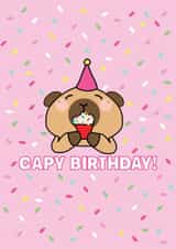 Cute Capybara Birthday Card created by Luella York