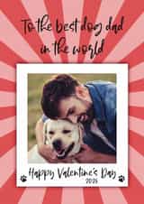 Personalised Valentines Day Photo Card created by The Merry Giraffe - Valentine’s Day Photo Card – Cute Dog Dad Card – From the Dog