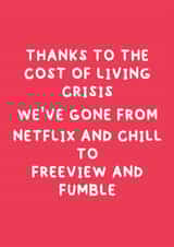 Funny Valentine's Day Card - Cost Of Living created by Stuck Shop Gifts