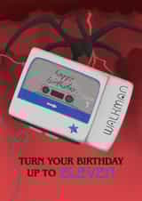 Fun Birthday Card - Stranger Things - Walkman created by Sian Moore Illustration